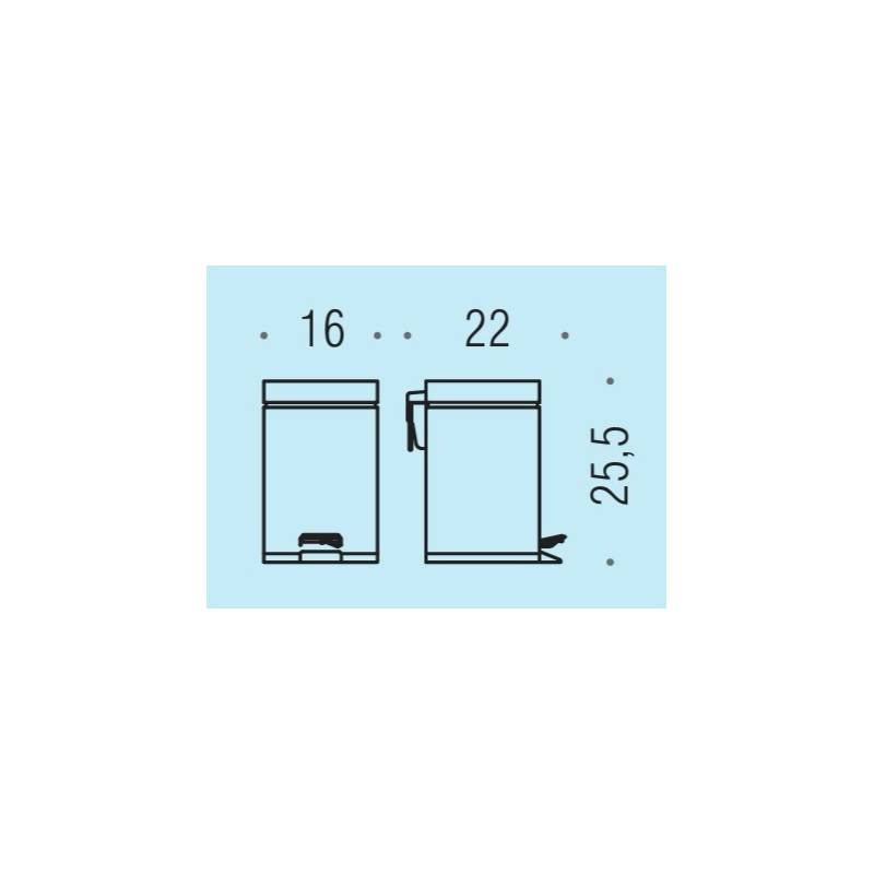 Poubelle de 3 litres à poser, blanc, COMPLEMENTS