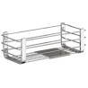Panier rectangulaire avec tablette, chromé, COMPLEMENTS