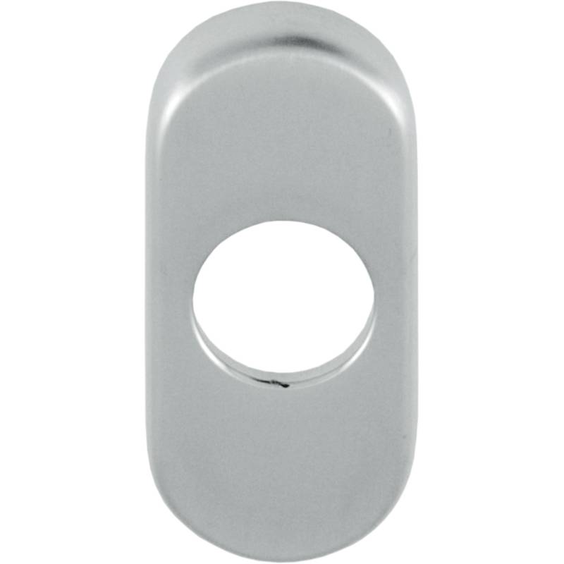 Paire de rosaces ovales bec de cane, chromé mat