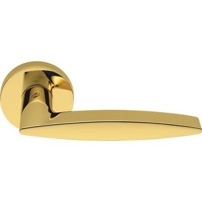 Paire de béquilles GAIA sur rosace ronde, laiton poli