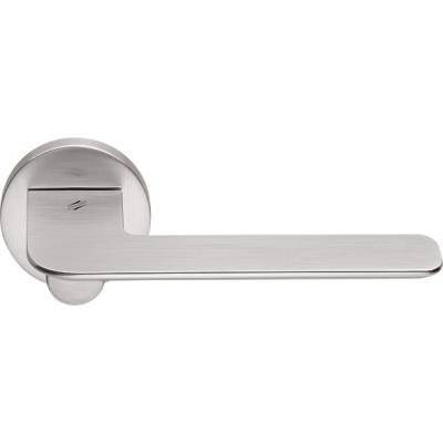 Paire de béquilles SLIM sur rosace ronde, chromé mat