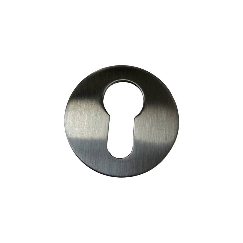 Paire de rosaces rondes clé I (BCF), grafite mat