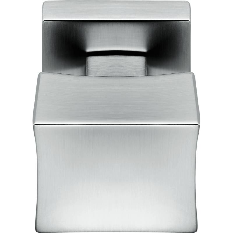 Bouton fixe SQUARE 35 sur rosace carrée, chromé mat