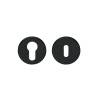 Paire de rosaces rondes clé L (BCF), grafite mat