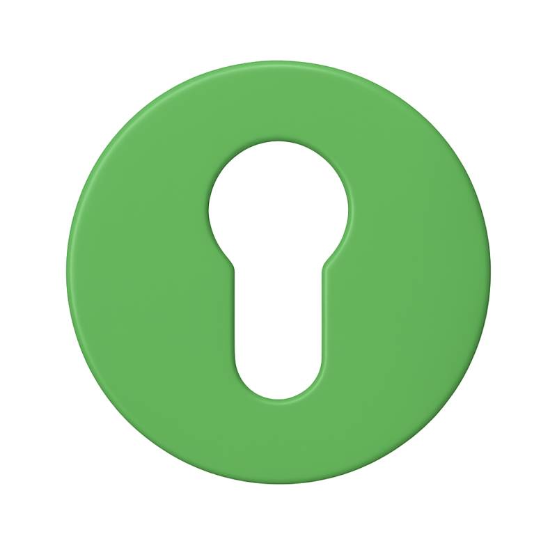 Paire de rosaces rondes MOOD ONE/DUE clé I (BC),C11 vert citron