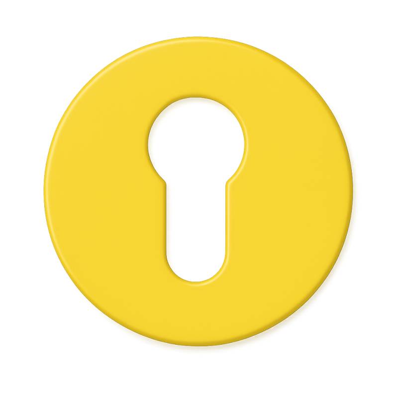 Paire de rosaces rondes MOOD ONE/DUE clé I (BC), C09 jaune citron