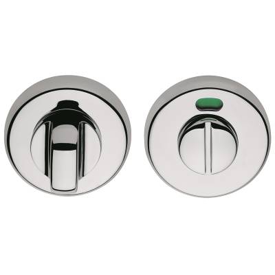 Paire de rosaces rondes conda avec voyant (BR), chromé