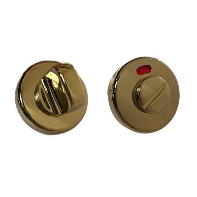 Paire de rosaces rondes conda avec voyant (BR), laiton poli