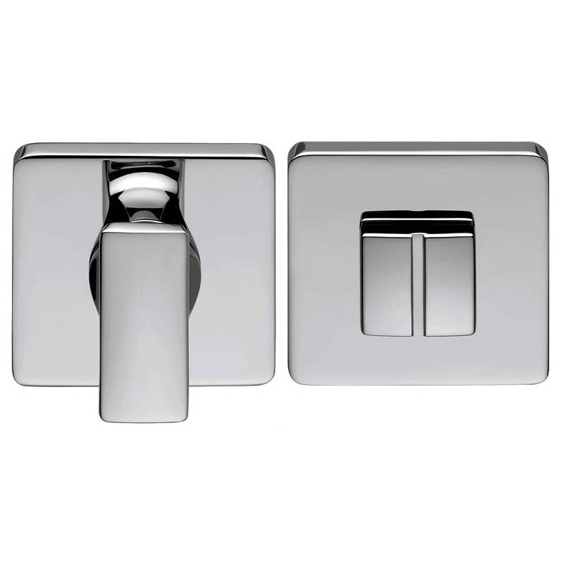 Paire de rosaces carrées conda sans voyant (CR6), chromé