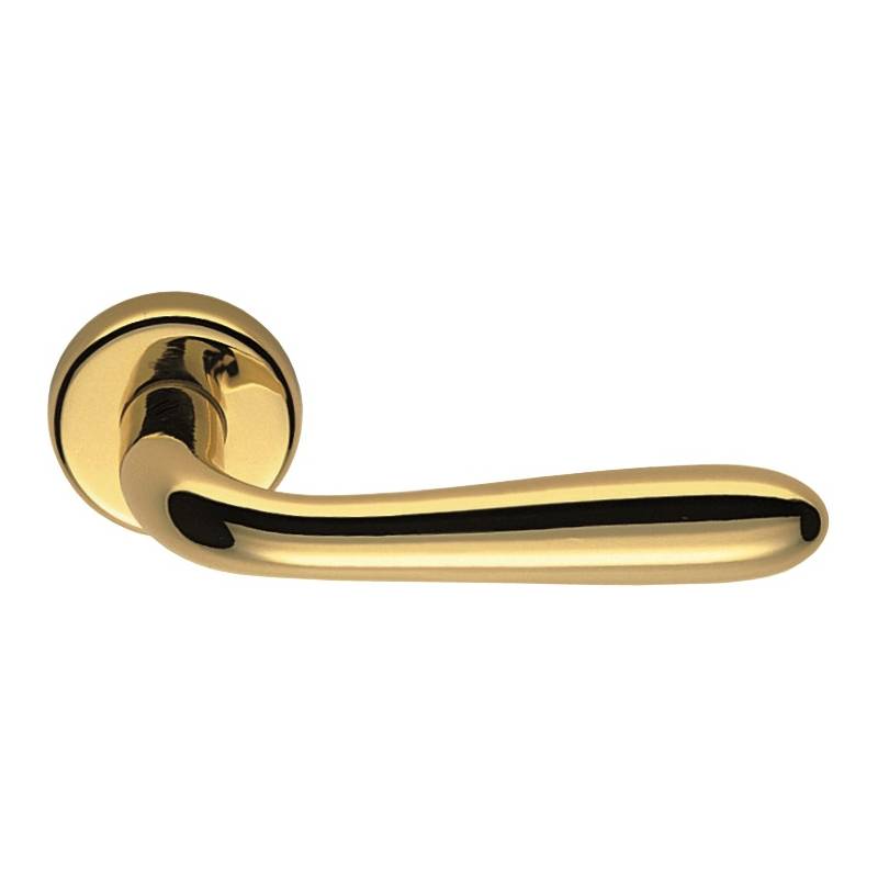 Paire de béquilles ROBOT 41 sur rosace ronde, laiton poli