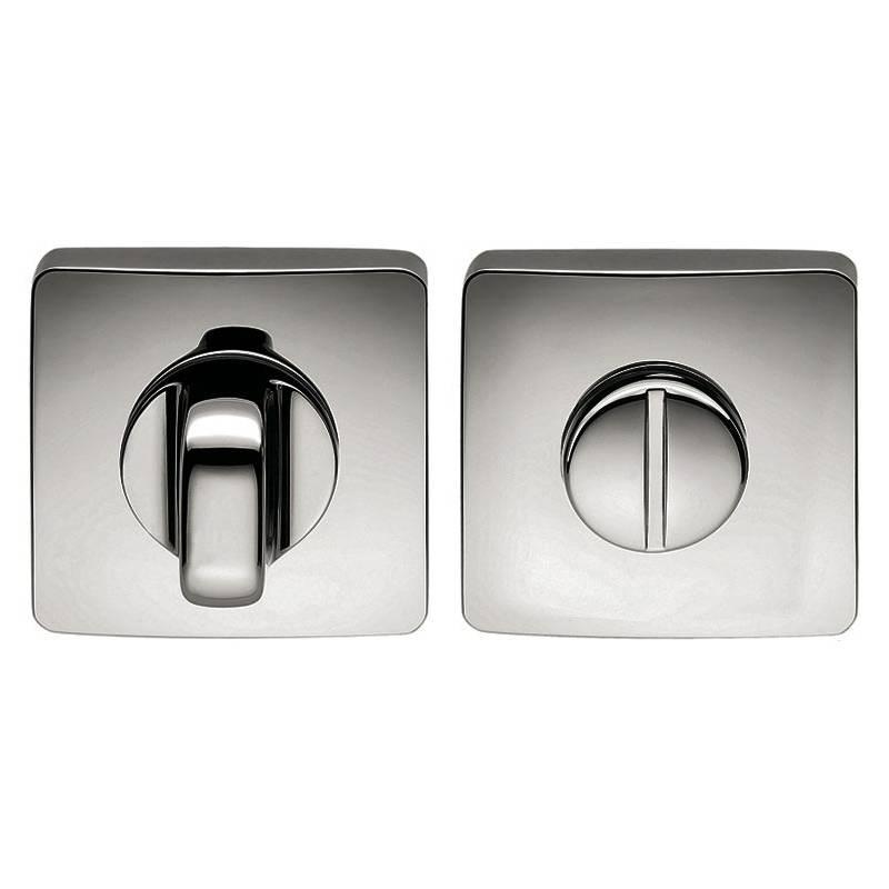 Paire de rosaces carrées conda sans voyant (CR), chromé