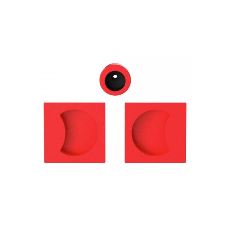 Cuvette encastrée MOOD Q carré  57 mm,C07 Rouge framboise