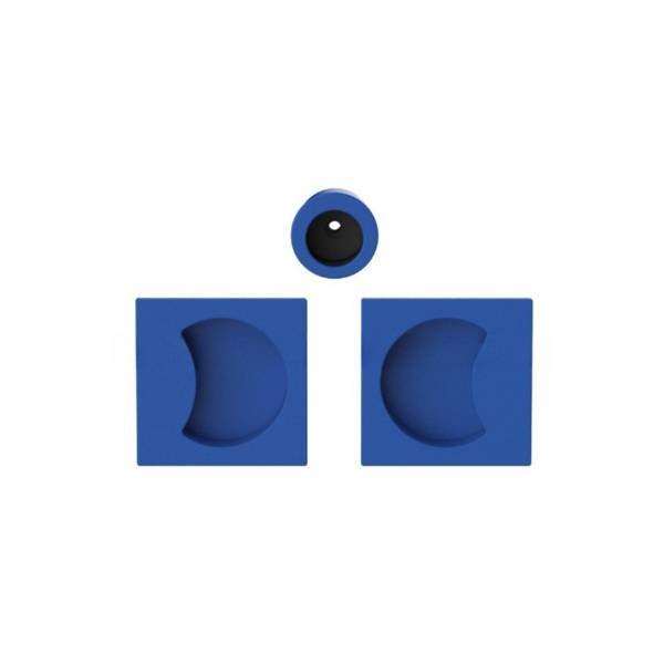 Cuvette encastrée MOOD Q carré 57 mm,C12 Bleu capri