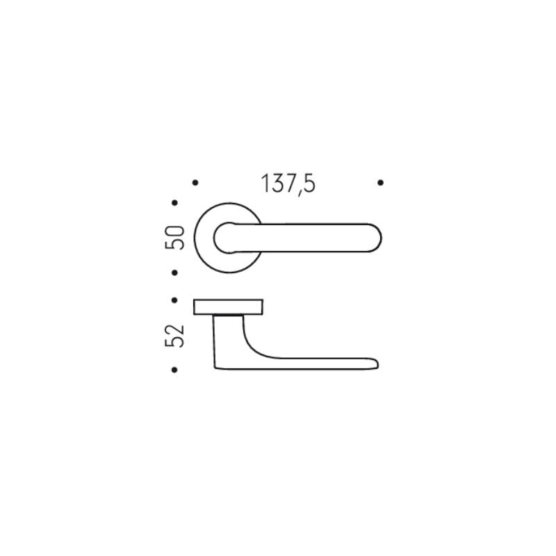 Paire de béquille MOOD ONE sur rosace ronde C01 blanc
