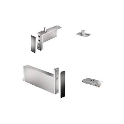 Ensemble pivot Système M+ réf. STM+40-A/TP40  avec plaque rectangulaire inox