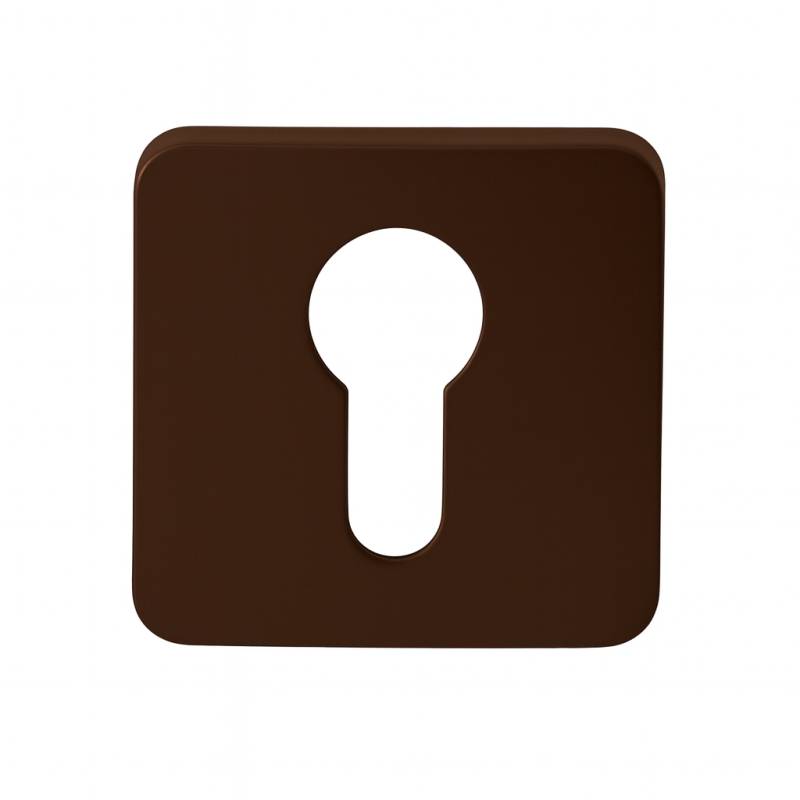 Paire de rosaces carrées MOOD ONE/DUE clé I (CR),C02 bronze