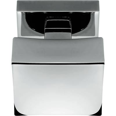 Bouton fixe SQUARE 35 sur rosace carrée, chromé