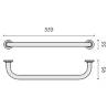 Barre d'appui 555 mm, chromé, COMPLEMENTS