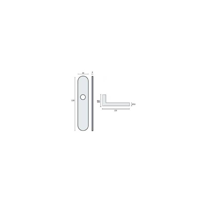 Paire de béq. sur plaque LOGINOX L90° diam. 16 mm fonction BDC, inox brossé 304
