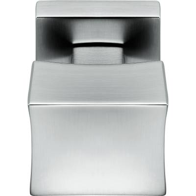 Bouton fixe SQUARE 35 sur rosace carrée, chromé mat