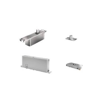 Ensemble pivot Système M+ réf. STM+B/TP70 avec plaque rectangulaire inox