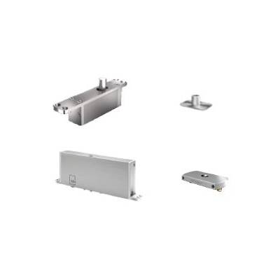 Ensemble pivot Système M+ réf. STM+D/TP70 avec plaque rectangulaire inox