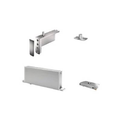 Ensemble pivot Système M réf. STM+40-AA/TP40  avec plaque rectangulaire inox