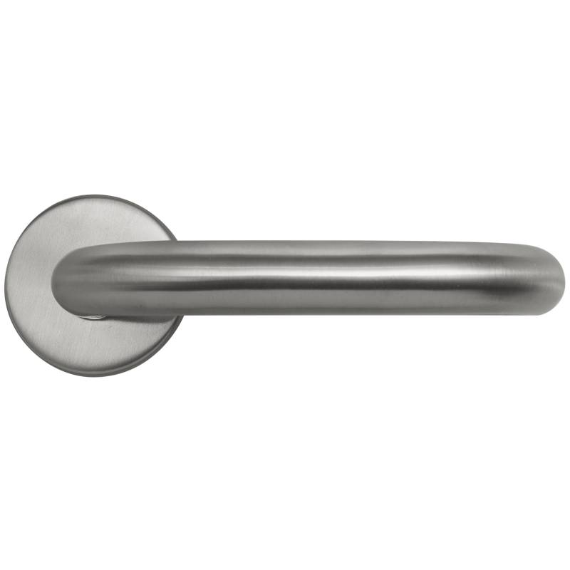 Paire de béquilles Soft-Line  U 19 mm sur rosace ronde, inox brossé