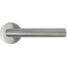 Paire de béquilles Soft-Line E19 mm sur rosaces rondes, inox brossé