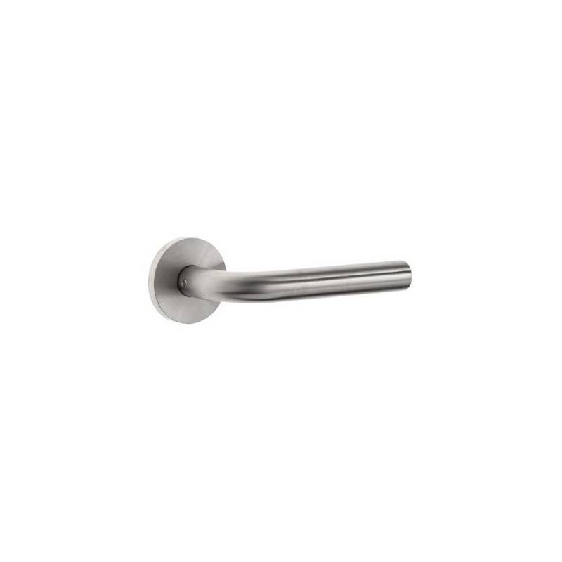 Paire de béquilles L 19 mm sur rosace ronde, inox brossé 304