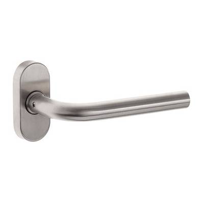 Paire de béquilles L 16 mm sur rosace ovale, inox brossé 304