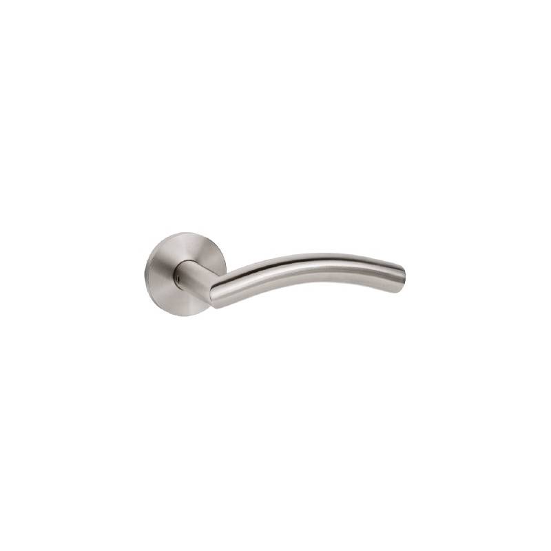 Paire de béquilles V2 19 mm sur rosace ronde, inox brossé 304