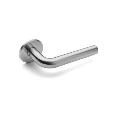 Paire de béquilles L 19 mm sur rosace ronde, inox brossé 316