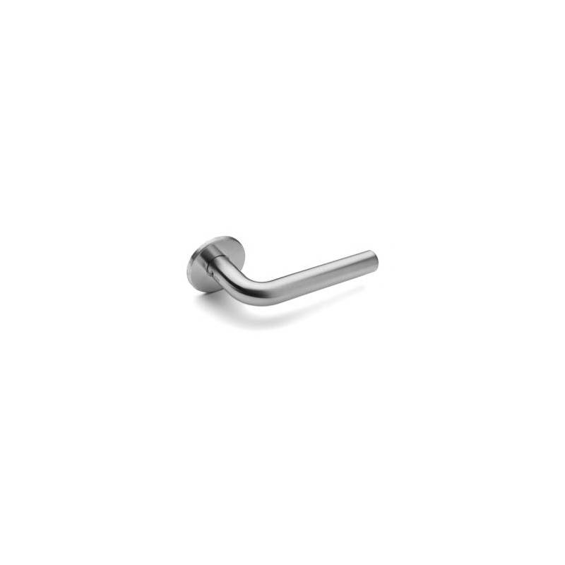 Paire de béquilles L 19 mm sur rosace ronde, inox brossé 316