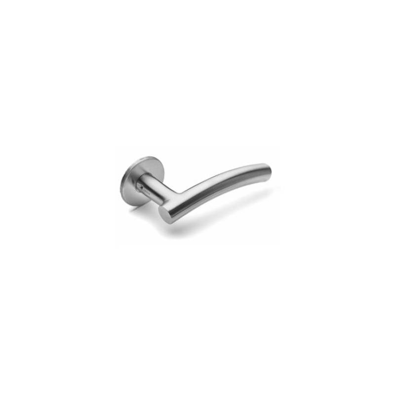 Paire de béquilles B 19 mm sur rosace ronde, inox brossé 316