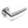 Paire de béquilles FF 19 mm sur rosace ronde, inox brossé 316