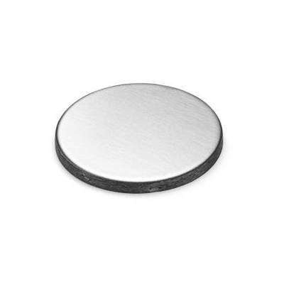 Paire de rosaces rondes pleines, inox brossé 316