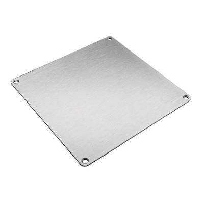 Unité de plaque de poussée carrée 175x175x2 mm, inox brossé 316