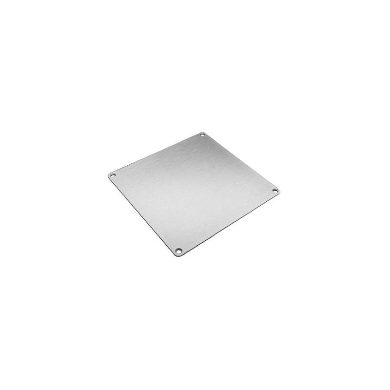 Unité de plaque de poussée carrée 175x175x2 mm, inox brossé 316