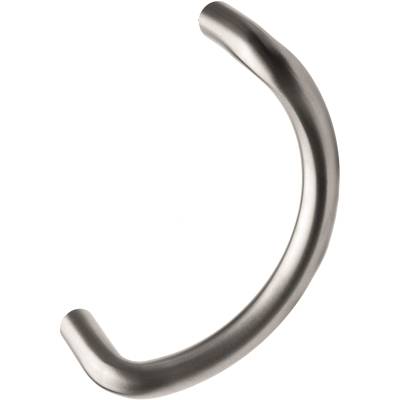 Poignée de tirage demi-lune Ø 14 mm, filetée, entraxe 125 mm, inox brossé 316