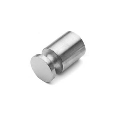 Bouton de meuble Ø 14 mm, inox brossé 316