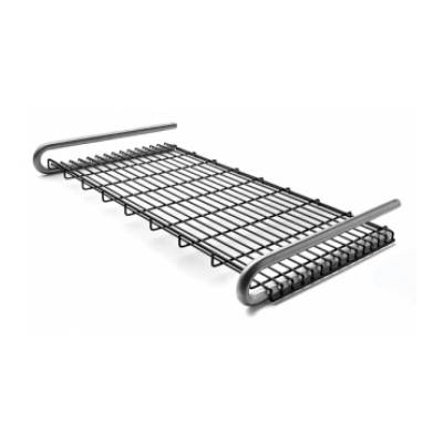 Rack porte-serviette 500x308 mm, support noir, inox brossé 316