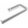 Dérouleur double papier WC Ø 14x275x94 mm, support blanc, inox brossé 316