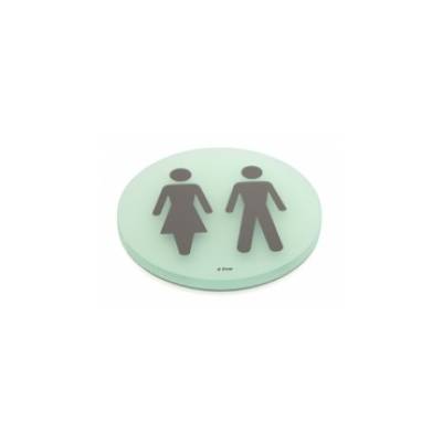 Pictogramme à coller Ø 76 mm, Unisex, acrylique