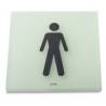 Pictogramme carré à coller 86x86 mm, Homme, acrylique
