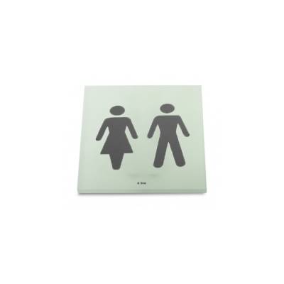 Pictogramme carré à coller 86x86 mm, Unisex, acrylique