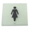 Pictogramme carré à coller 86x86 mm, Femme, acrylique