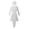 Pictogramme découpé à coller, Femme, inox brossé 316