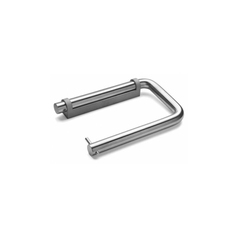 Dérouleur papier WC Ø 14x145x94 mm, support inox billé, inox brossé 316