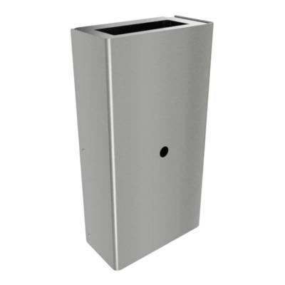 Poubelle murale basculante taille L 40 litres,avec couvercle inox brossé 316